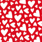 Rose And Hubble Cotton Poplin Fabric - Hearts Printed Valentine's Cotton Fabrics Craft Fabric Material (Ideal For Valentine's Day, Quilting)